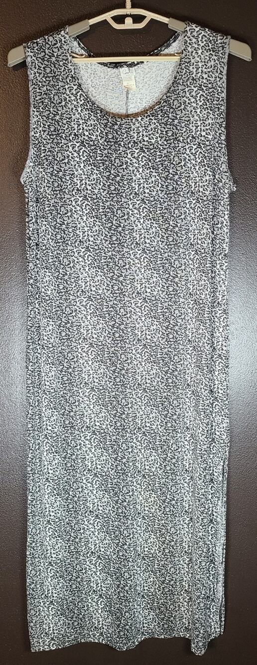 Vintage 90s Carol USA Maxi Sleeveless Dress Womens 2X Leopard Print Grunge 90s